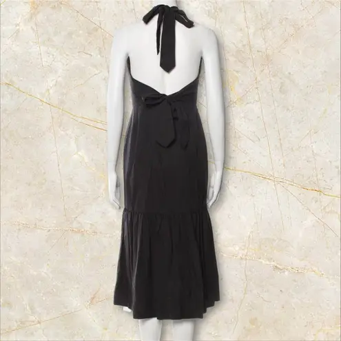 REBECCA VALLANCE Black Tiered Midi Dress Size Medium / US 6 / UK 10
