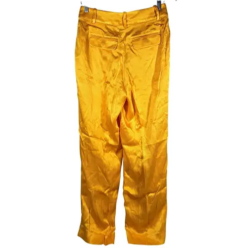 J.Crew  Straight-leg essential pant in luster crepe in Warm Sunflower 2 NWT‎