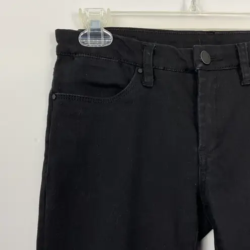 BLANKNYC Women's Crazy Train Black Distressed Skinny Jeans Raw Hem Size 27