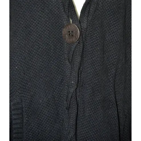 UGG Angeline XL Cape Poncho Ladies Black Cable Knit Sweater Arm Holes Pockets