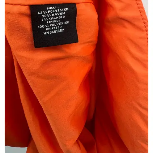 Victoria Beckham Sheath Orange Stretch One Shoulder Zip Lined Dress New