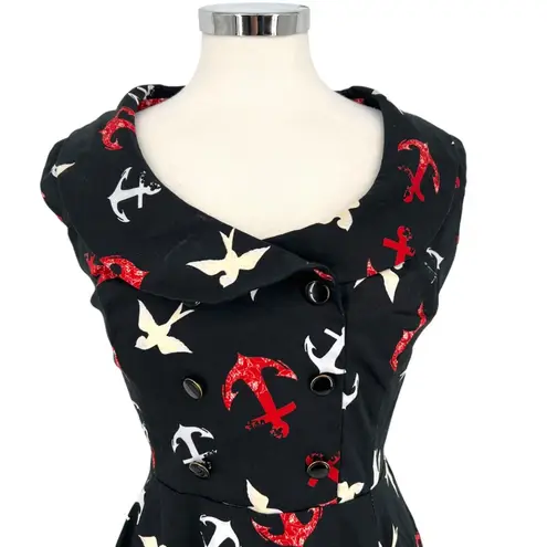 Hearts & Roses Black Nautical