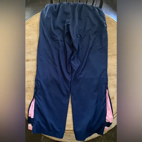 Nike  Women’s‎ Sz XXL (20-22) Navy/Pink Poly Open Hem Windbreaker Pants