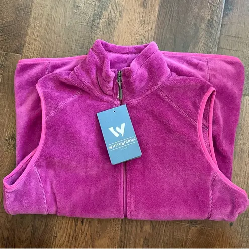 White Sierra outdoor fleece zipper vest, size XL, NWT