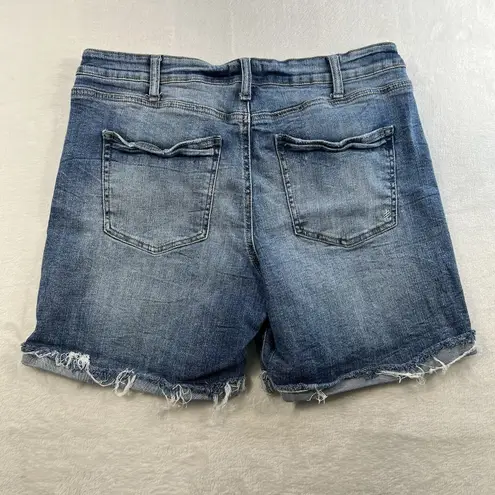 Silver Jeans Co. Sz 34 Bermuda Shorts Sure Thing High Rise 6.5 In Cuffed Stretch