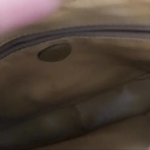 Mark Cross Vintage Tan Leather Rectangular Front Flap Top Zipper Crossbody Bag