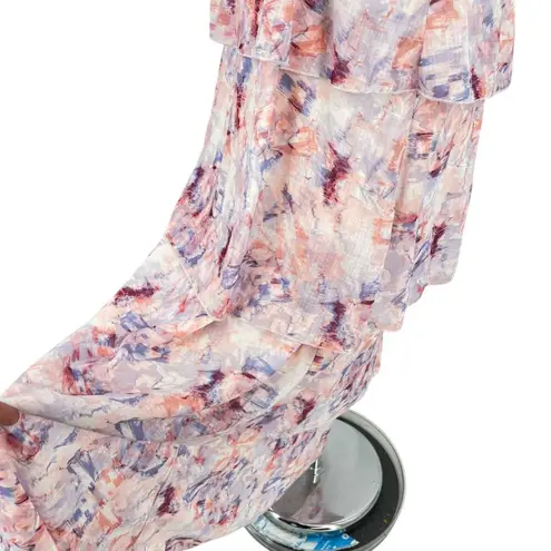 Fanco Cutout Tiered Sleeveless Maxi Dress Multicolor Pink Purple Size Medium NWT