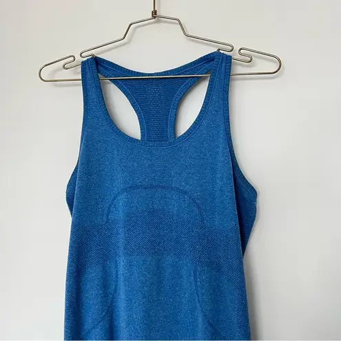 Lululemon  Swiftly Tech Size 8 Heathered Light Blue Sleeveless Muscle Top - Image 3