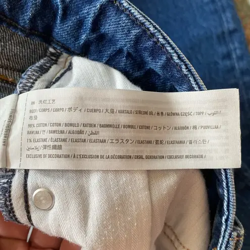 Abercrombie & Fitch Abercrombie Curve Love Vintage Flare High Rise Jeans Size 32/14 Short Raw Hem - Image 10