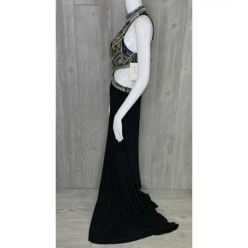 Nwt envious couture beaded rhinestone dress / gown prom formal sleeveless dress Size 6