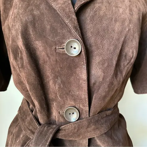 Terry Lewis Vintage 1990s suede jacket top with belt - 