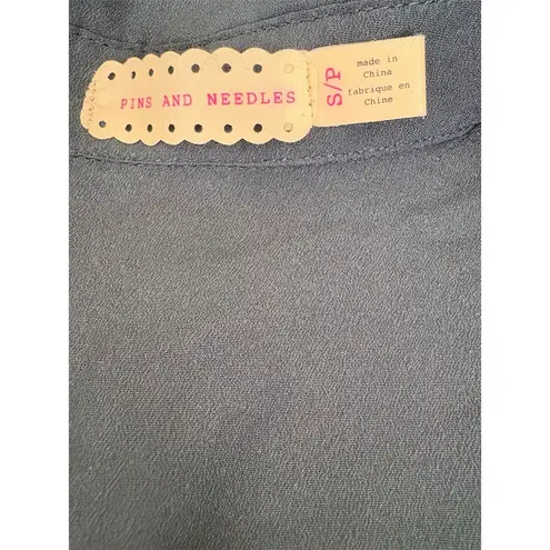 Pins and Needles Women's Long Sleeve Button Down Sleepshirt Green S