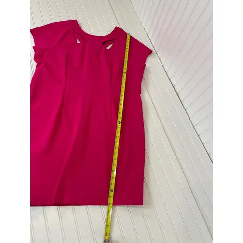 6th & Lane Womens Shift Dress Pink Cut Out Cap Sleeve Plus Size 22