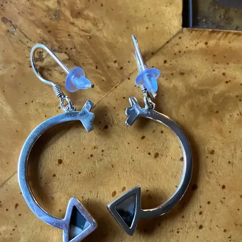 Genuine White Buffalo Sterling Silver Arrow Earrings