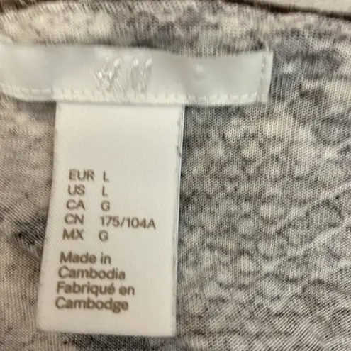 H&M Snakeskin Spaghetti Strap Above the Knee Dress with a Top Overlay Size Large