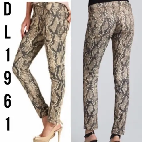 DL1961  Emma Brown Snake Python Animal Print Jeans 27