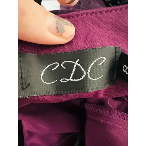 Vtg CDC Dress 8 Purple Velvet Burnout Sheer Sparkle Whimsigoth Witchy Fairy Goth