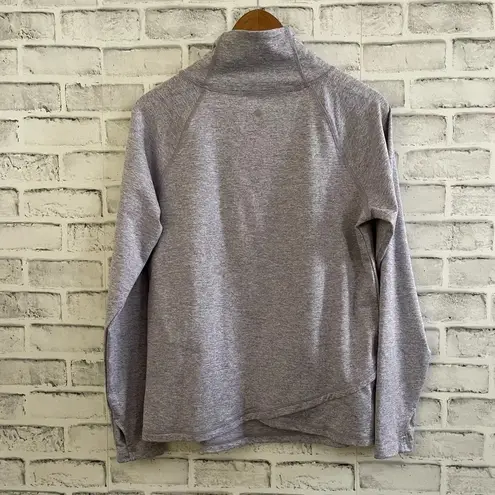 Apana Women’s light purple heather long sleeve mock neck sweatshirt Medium