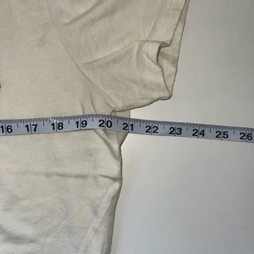 MTV Brand MTV Ivory White Floral Print Short Sleeve Crop Graphic Tee