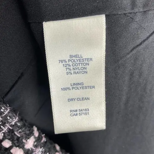 Harper NWT Rose Pink & Black Tweed Shift Dress, Size 16