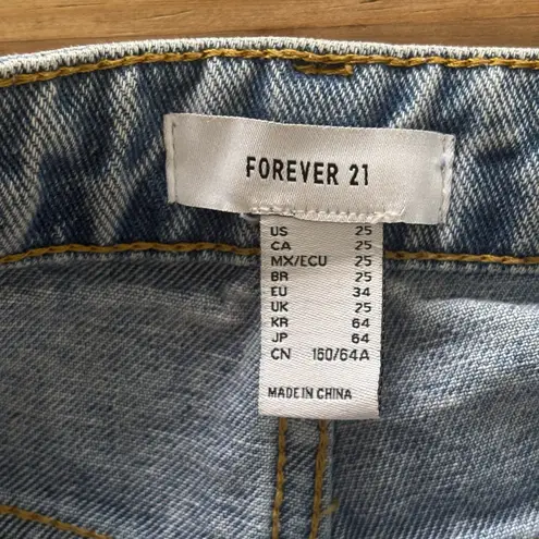 Forever 21  Blue Cargo Flare Wide Leg Jeans