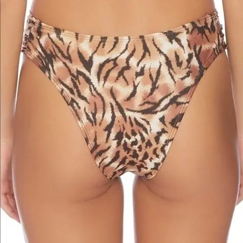 Vicious Young Babes Tiger’s Eye Animal Print Bikini Swim Bottoms Size L NWT Brown Size L