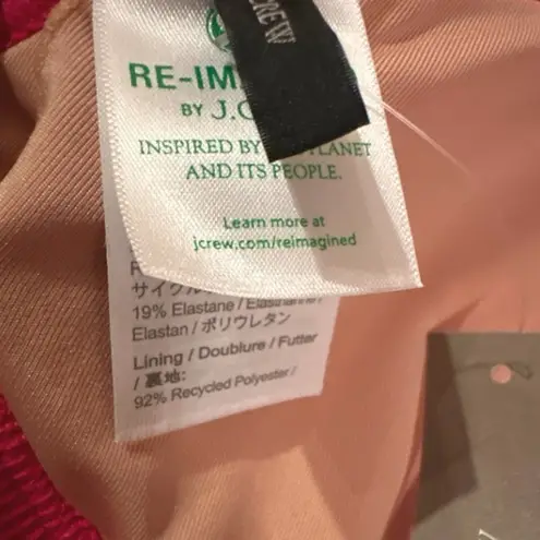 J.Crew Ribbed Hot Pink Triangle Bikini Swim Top Sz 3X NEW