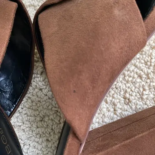 BCBGeneration  Suede Chocolate Brown Mule Heels