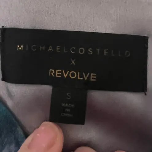 Michael Costello x REVOLVE Banks Mini Dress in Oil Abstract Print