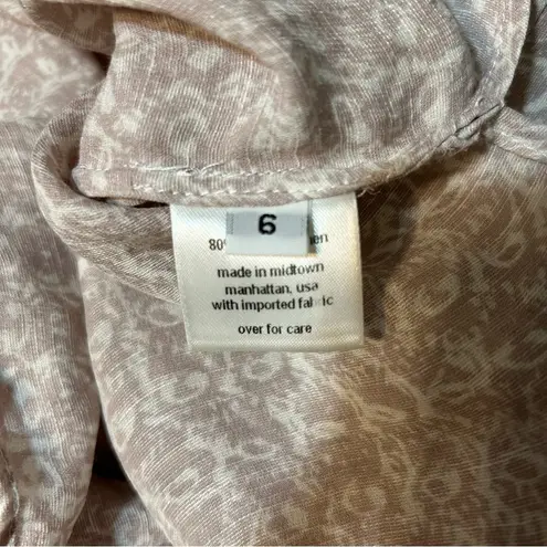 Rachel Comey Silk Linen Babydoll Spaghetti Strap Printed Tank Top Size 6