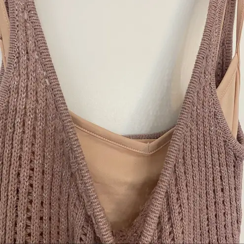LPA Olenna Sleeveless Knit Lined Dress in Mauve Size Medium