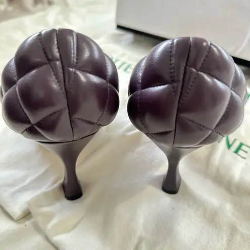 Bottega Veneta Plum Quilted Pattern Leather Pumps Heels Size 36 Shoes $1200