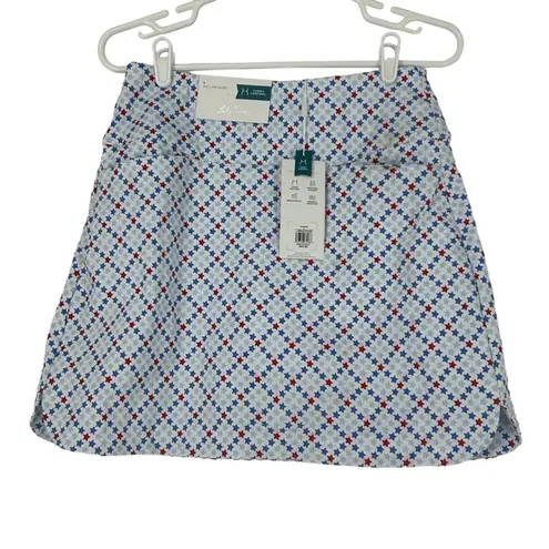 Lady Hagen  17” TUMMY CONTROL SKORT STAIR MULTI PLAID WRINKLE RESISTANT TENNIS