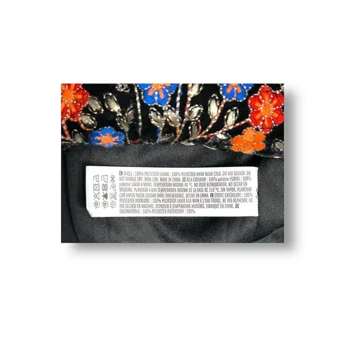 Endless Rose Anthropologie XS Black Velvet Floral Embroidered Top Whimsigoth NWT