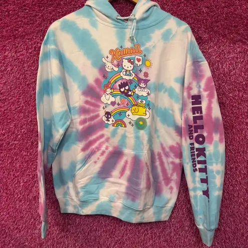 Hello Kitty & Friends Sanrio Kawaii Camp Tie Dye Hoodie M