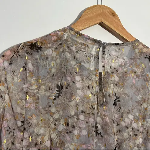 Bishop and Young Large Smocked Waist Floral Victoria Midi Dress Blue Floral Large