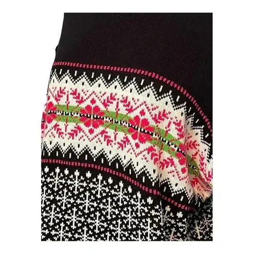 NORTON STUDIO GORGEOUS HOLIDAY SWEATER SNOWFLAKE PATTERN CHRISTMAS SIZE LARGE Black - Image 3