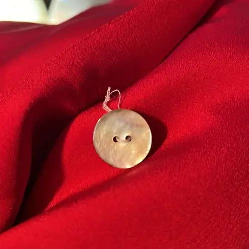 Neiman Marcus Vintage 80s  Red Silk Blazer Jacket Women's Size 10 Single Breasted