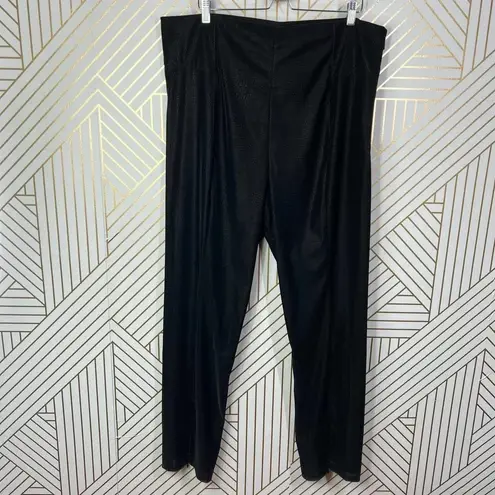 Good American  The Croc Exec Pants in Black Faux‎ Leather Plus Size 3XL