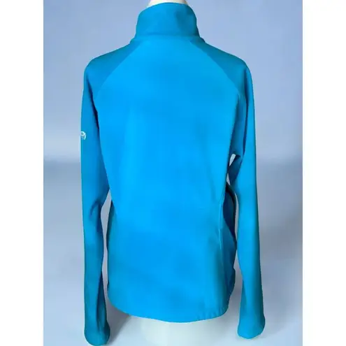 Mountain Hardwear  Womens Full Zip Long Sleeve Fleece Jacket Turquoise Large