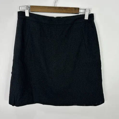Halogen  Textured Black Skirt Size 6 Minimalist Classic Office Chic Capsule - Image 1