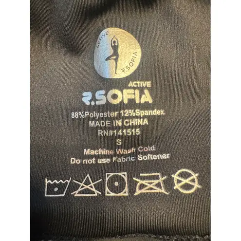 R.SOFIA Active Women's High Waist Athletic Leggings Yoga Pants with Pockets Black