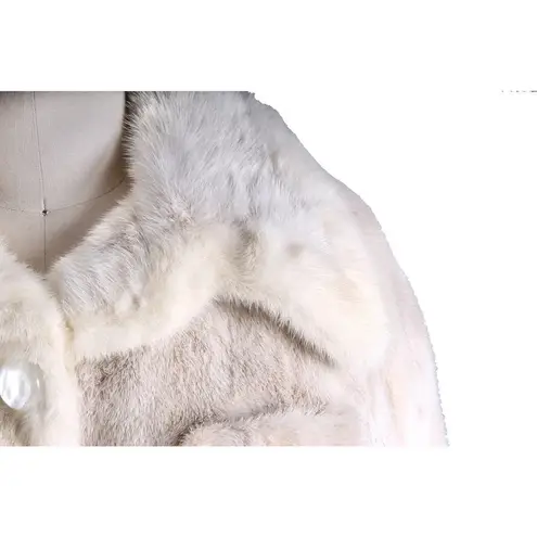 Mob wife Mob boss Womens Vintage De'Cor Blonde Ranch Mink CPO Jacket S/M 1970s