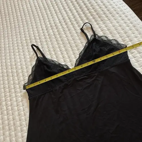 Gilligan O’Malley Slip Chemise Dress Nightgown Sz L Large Black Sleeveless