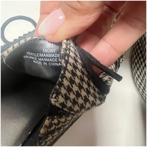 Impo Womens Patent Tauny Houndstooth Oxford Pumps Stiletto Classic Lace Up Sz 9