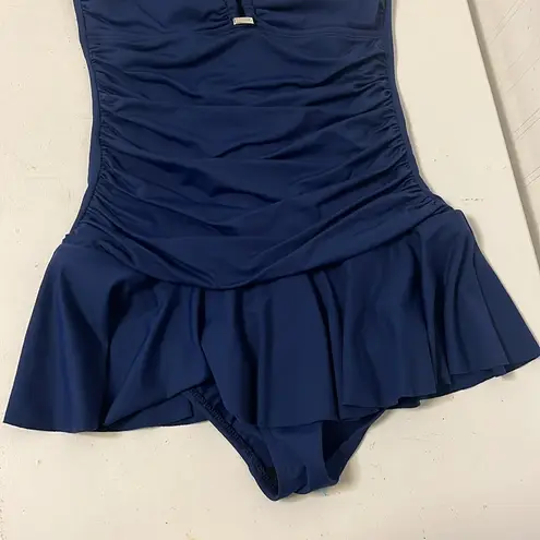 CHAPS  navy  one piece Halter style Straps