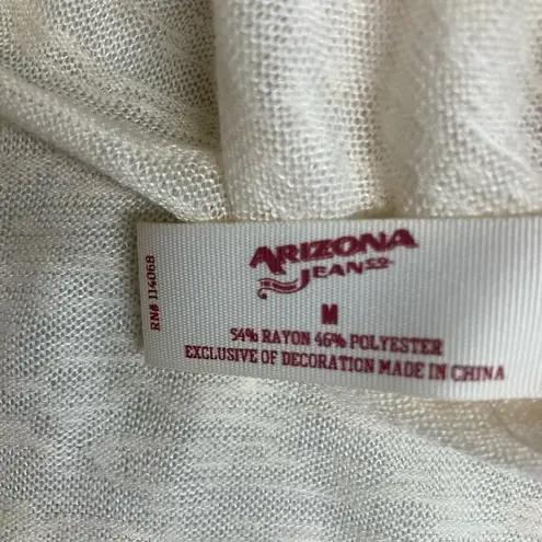 Arizona Jeans ARIZONA JEAN Co Women’s Crochet Top Ivory Cream Long Sleeves Size Medium