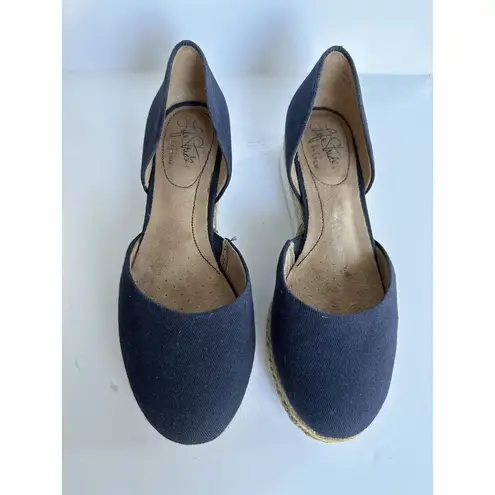 Life Stride  women's Soft System Cassidy Navy Espadrille Slip On Flats Size 6.5