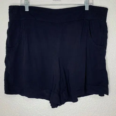 Lane Bryant  100% Rayon Soft Black Shorts