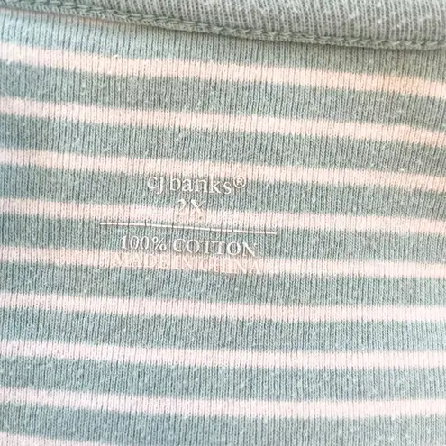 CJ Banks Striped Long Sleeve T